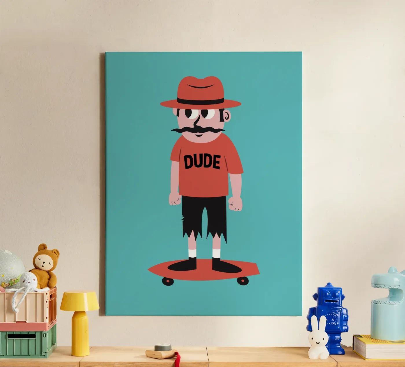 Dude canvas by The Poster Kid