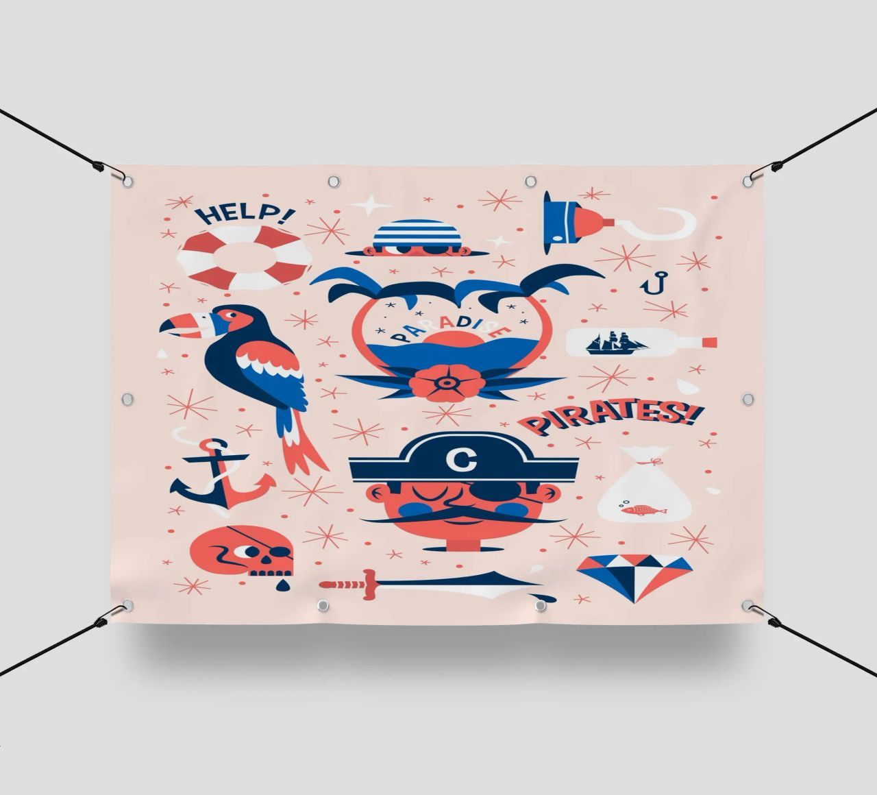 Pirates Flash Sheet telo in pvc da The Poster Kid