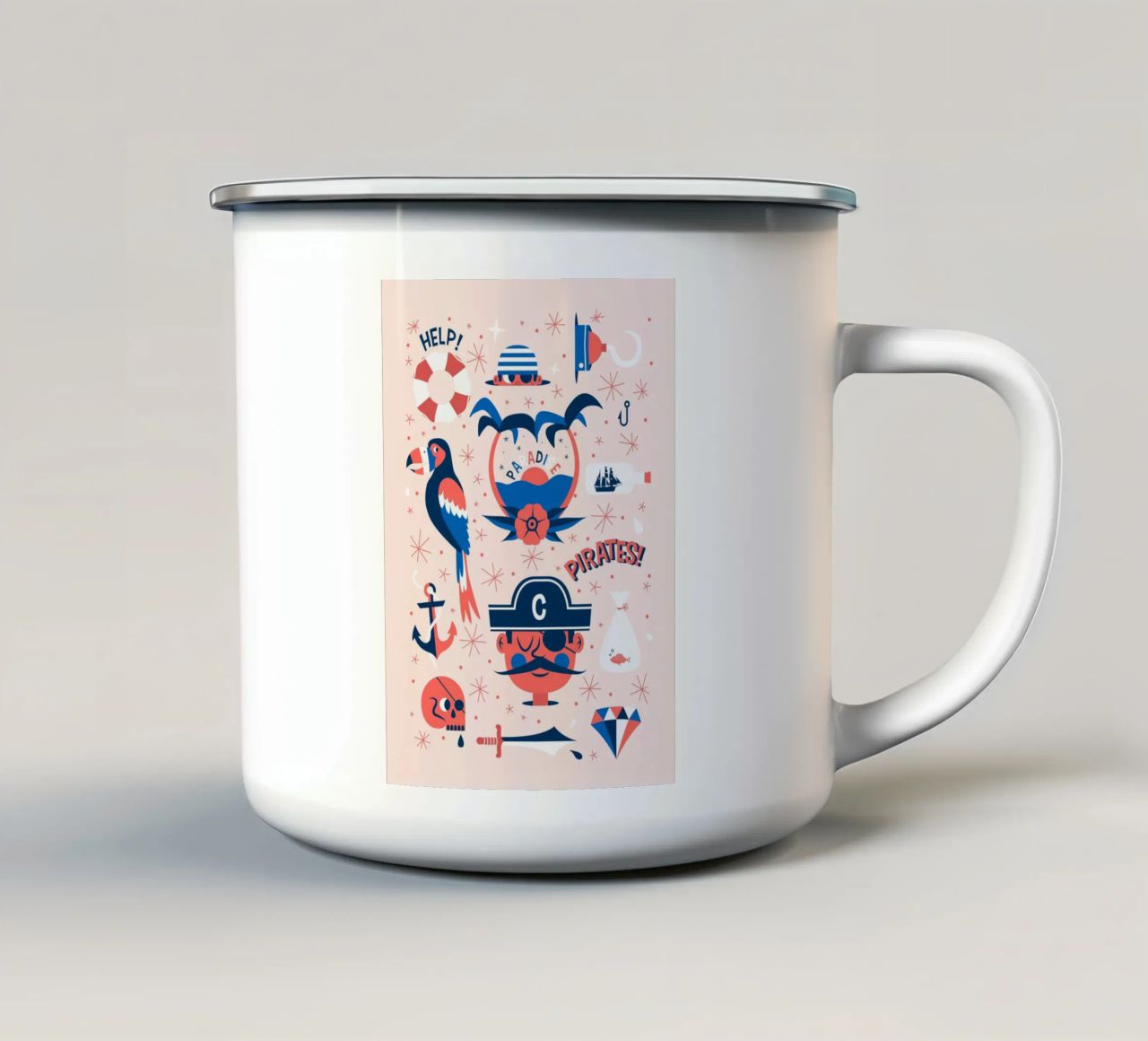 Pirates Flash Sheet tazza in smalto da The Poster Kid