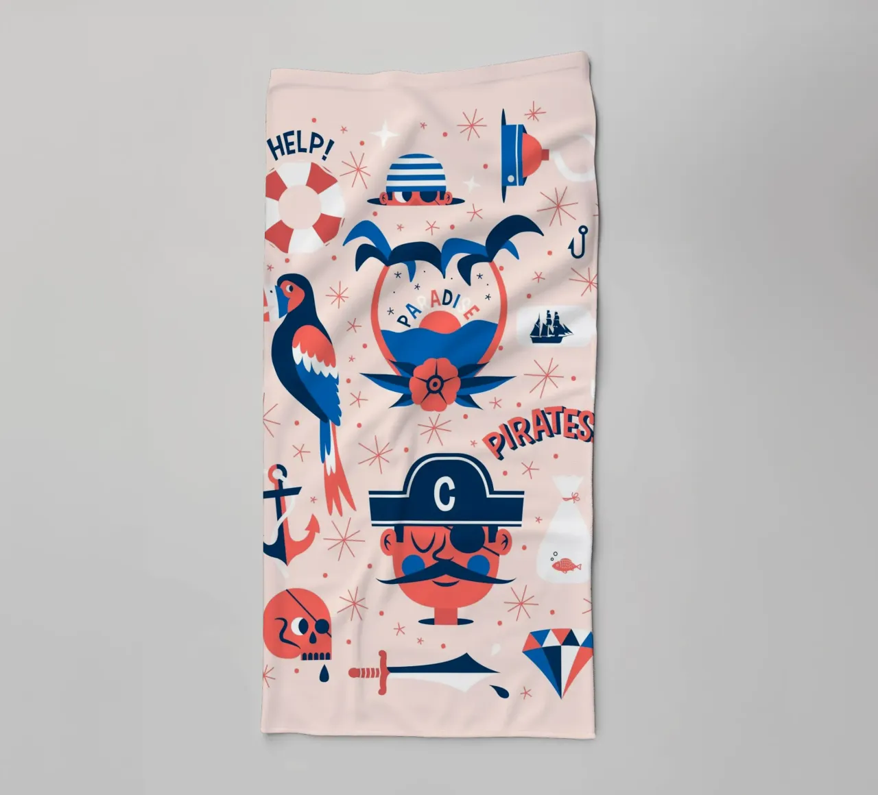 Pirates Flash Sheet asciugamano da bagno da The Poster Kid