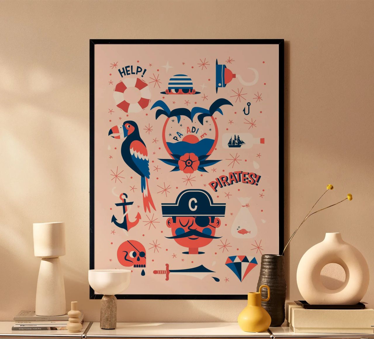 Pirates Flash Sheet carta hahnemühle da The Poster Kid