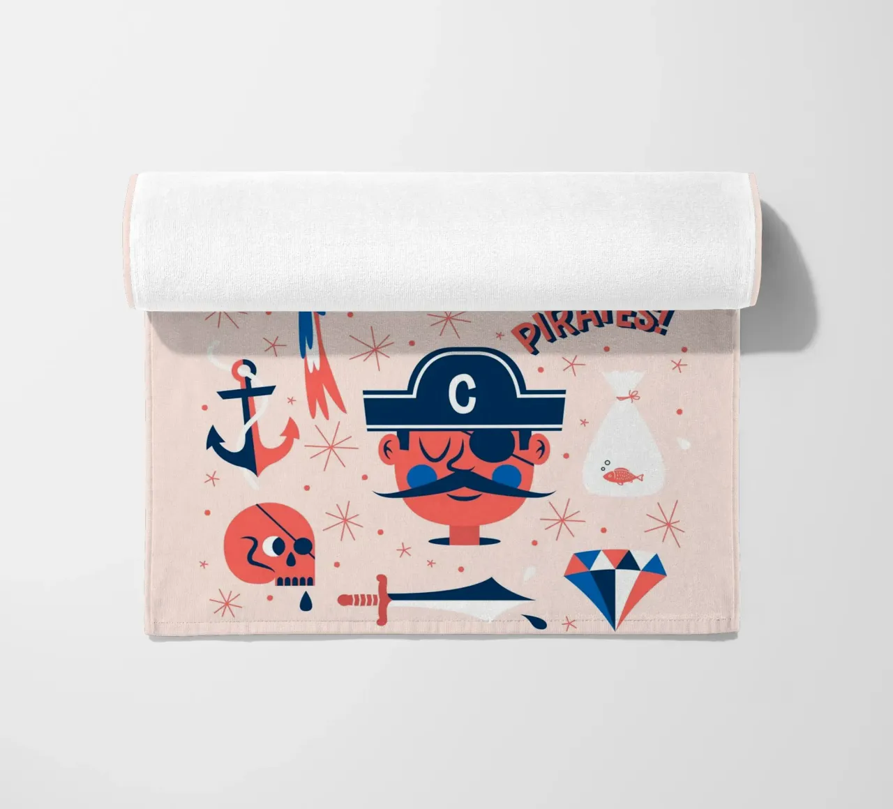 Pirates Flash Sheet beach towel by The Poster Kid