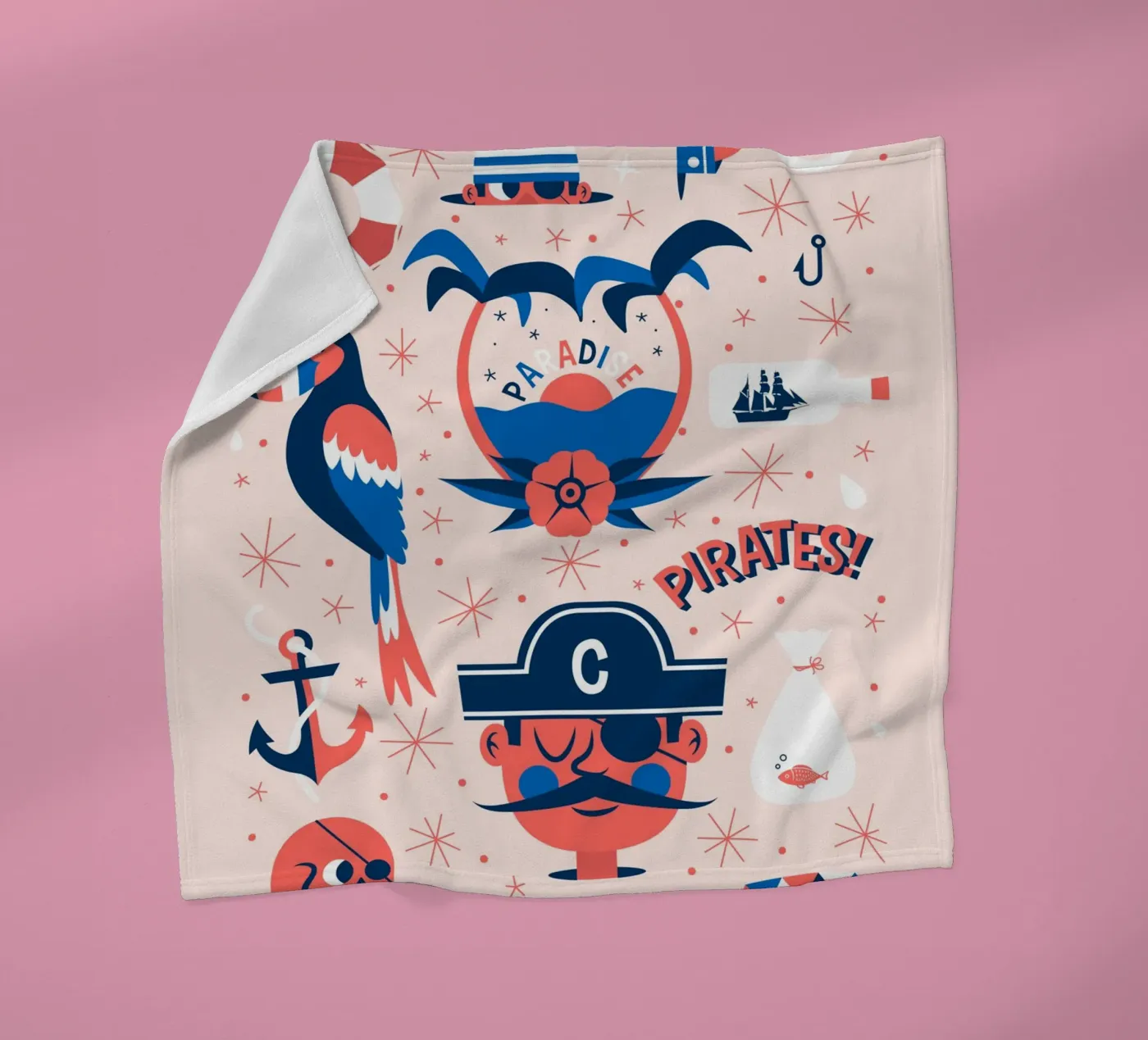 Pirates Flash Sheet Fleecedecke von The Poster Kid