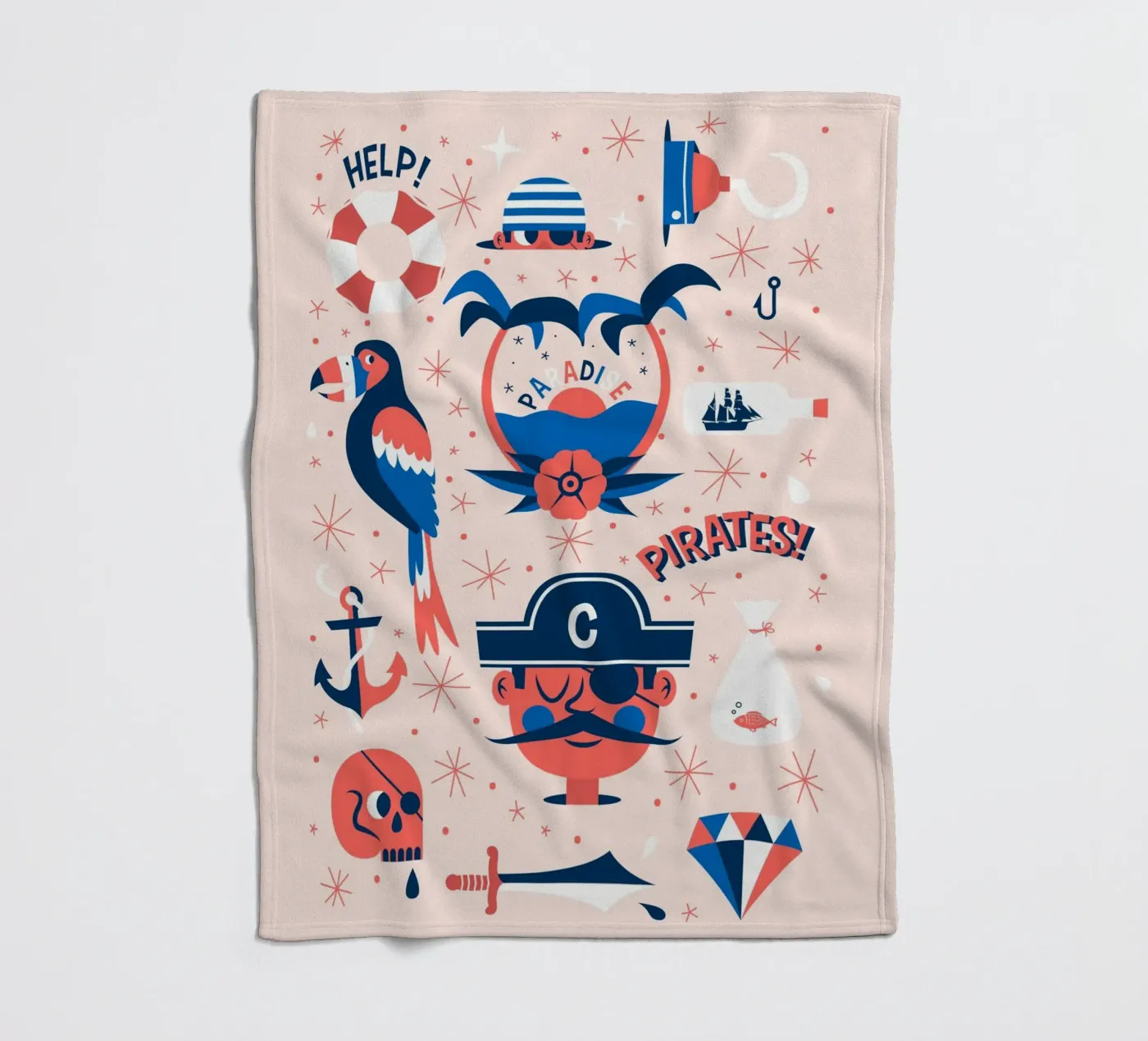 Pirates Flash Sheet Fleecedecke von The Poster Kid