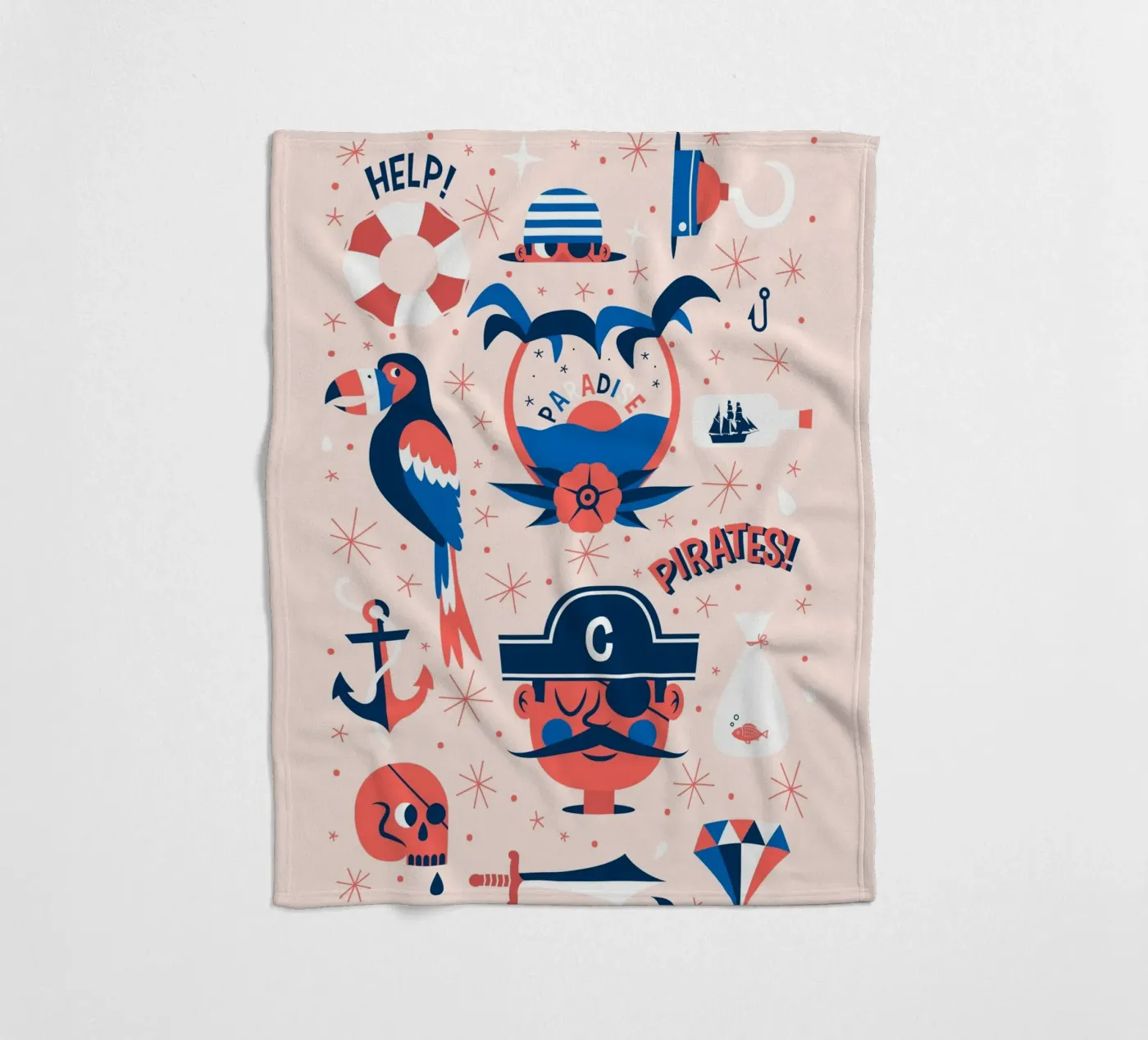 Pirates Flash Sheet Fleecedecke von The Poster Kid