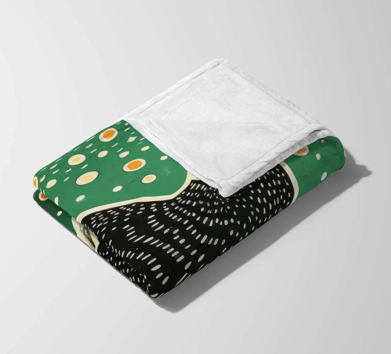 Piccione verde 3 coperta in pile da Minimal Animal Art
