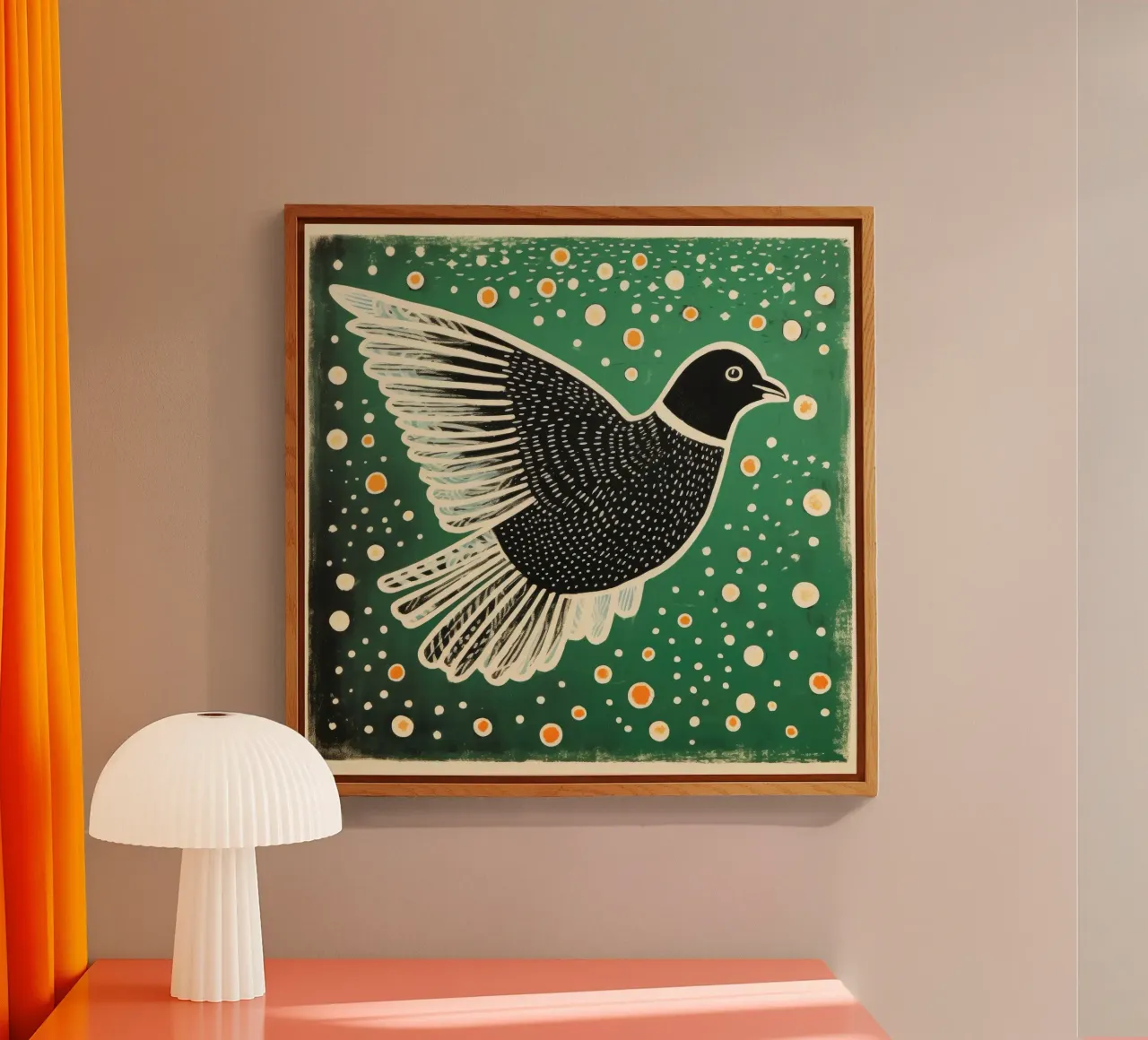 Piccione verde 3 plexiglass da Minimal Animal Art