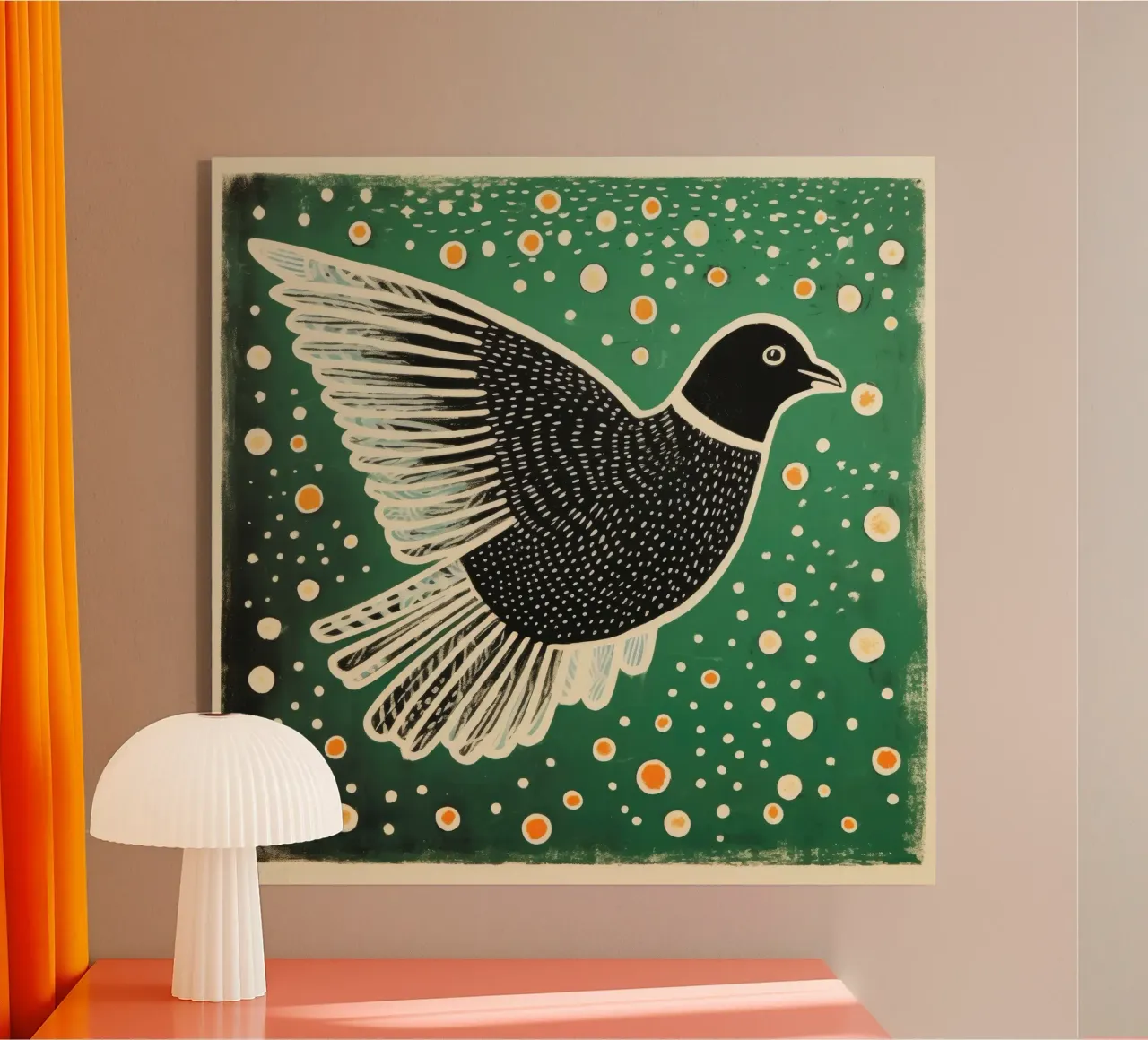 Piccione verde 3 plexiglass da Minimal Animal Art