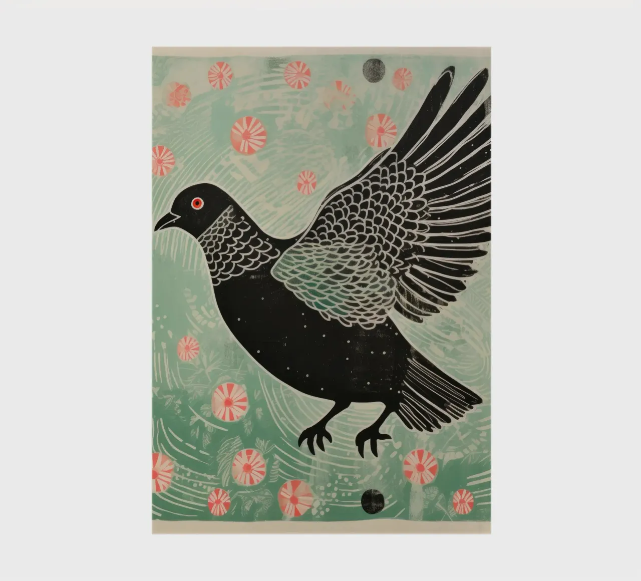 Green Pigeon 4 notebook by Minimal Animal Art