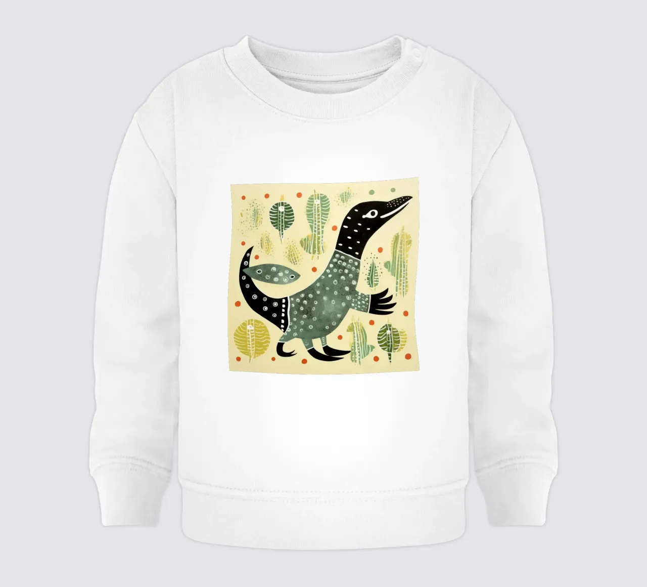 Ornitorrinco verde 1 sudadera de bebé de Minimal Animal Art