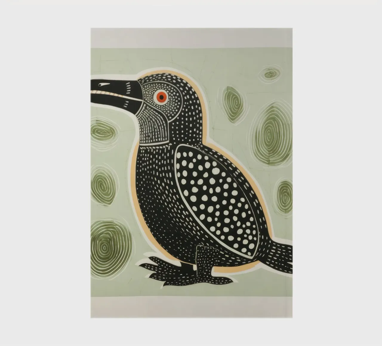 Green Platypus 2 notebook by Minimal Animal Art