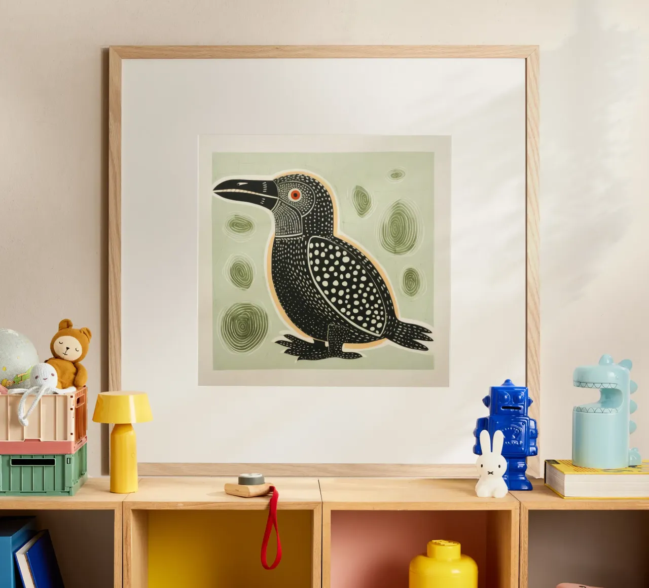 L'ornithorynque vert 2 poster de Minimal Animal Art