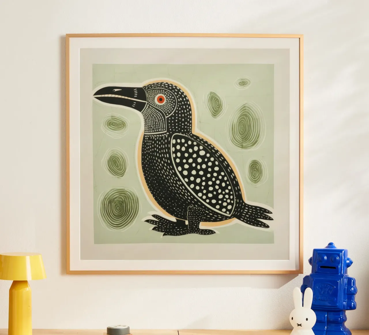 L'ornithorynque vert 2 poster de Minimal Animal Art