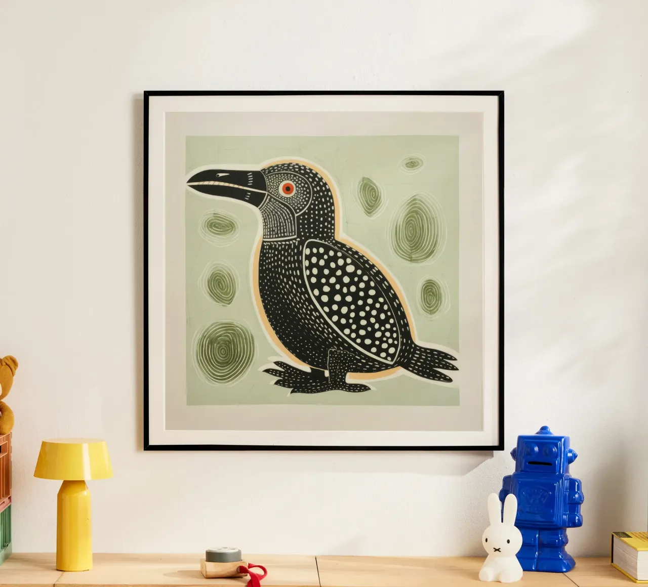 L'ornithorynque vert 2 poster de Minimal Animal Art