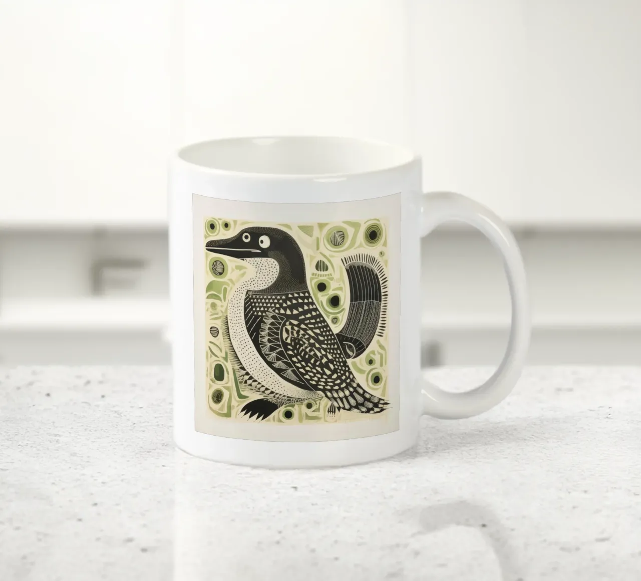 Ornitorinco verde 3 tazza in ceramica da Minimal Animal Art