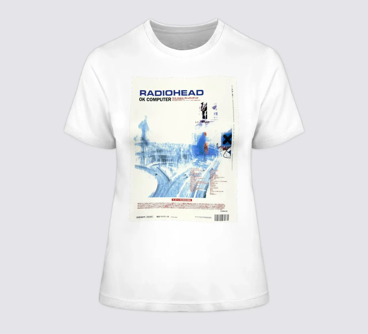 Radiohead Ok Computer t-shirt da donna da Attaboy Dsgn