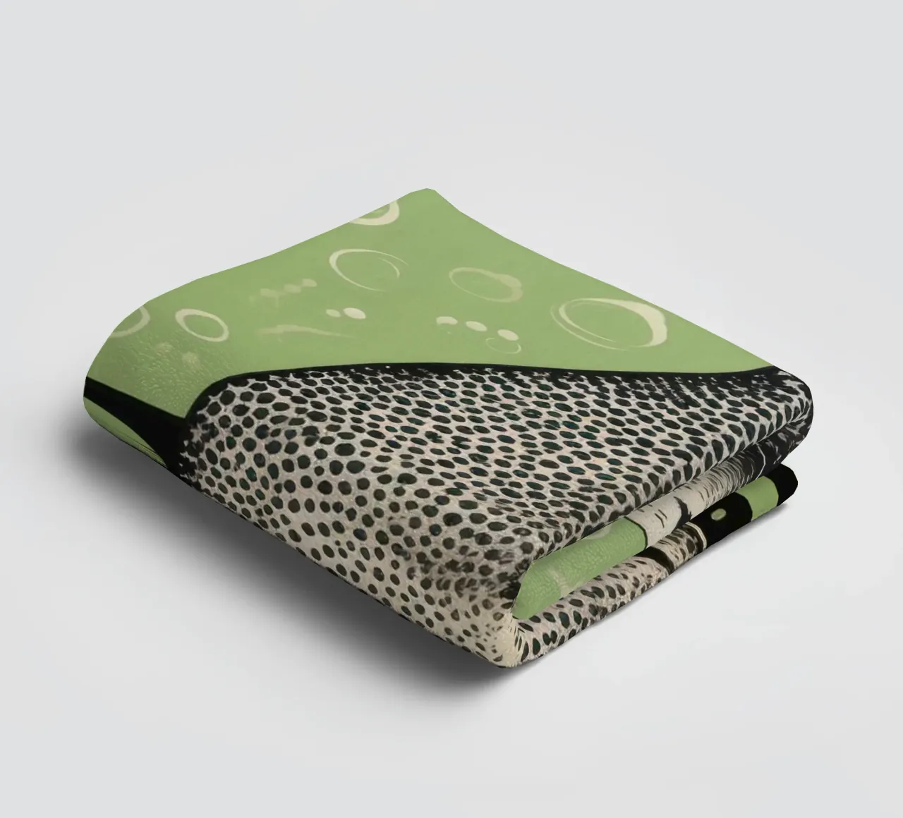 Chien de prairie vert 1 serviette de bain de Minimal Animal Art