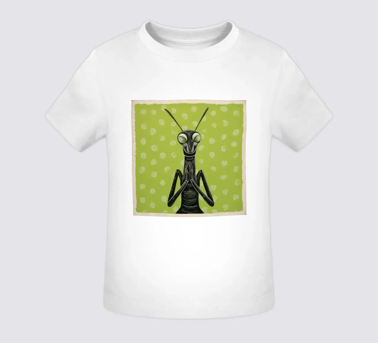 Mantide religiosa verde 1 maglietta neonato da Minimal Animal Art