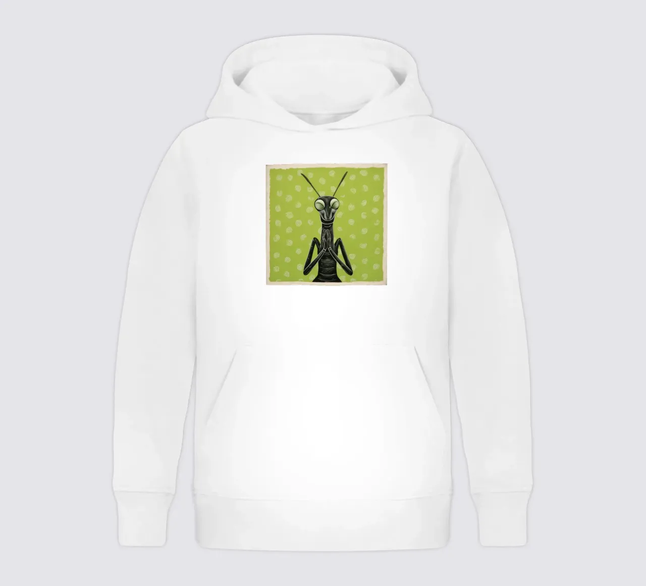 Mantis religiosa verde 1 sudadera con capucha para niño de Minimal Animal Art