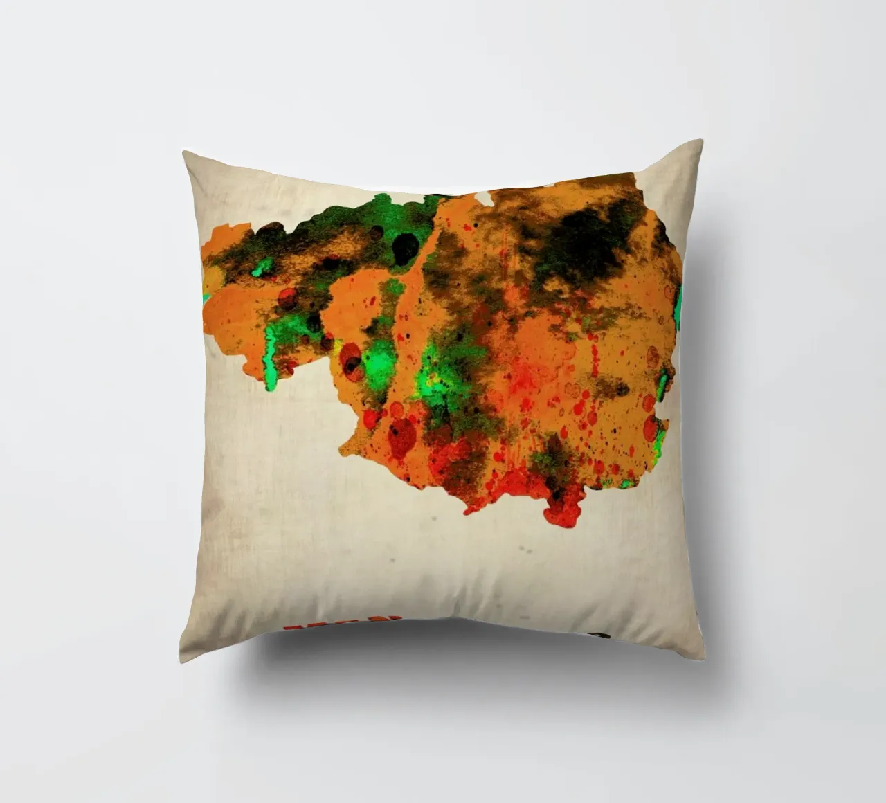 Manchester Watercolor Map cuscino da Naxart