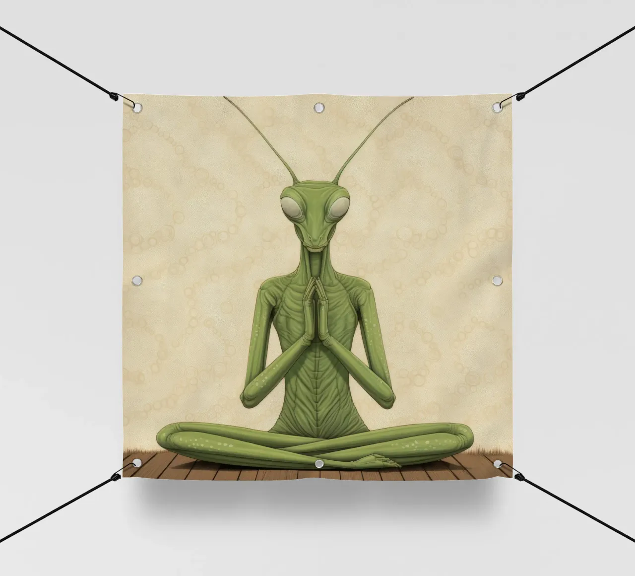 Mantide religiosa verde 3 telo in pvc da Minimal Animal Art