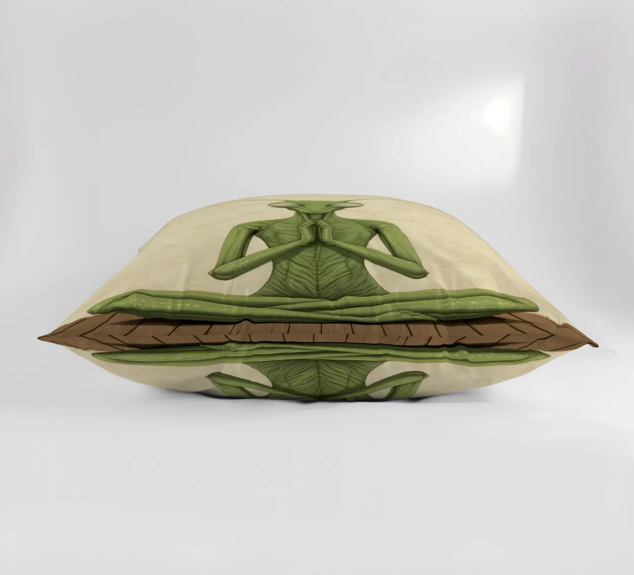 Mantide religiosa verde 3 cuscino da Minimal Animal Art