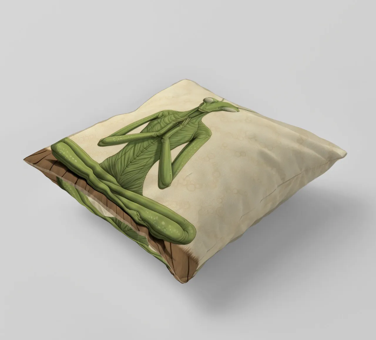 Mantide religiosa verde 3 cuscino da Minimal Animal Art