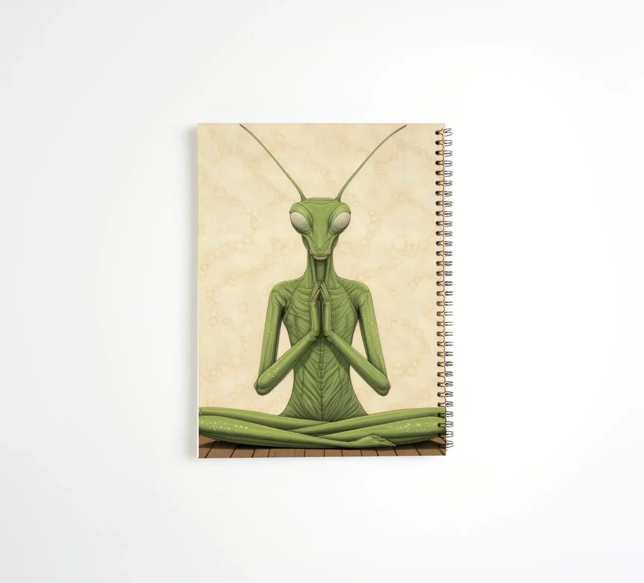 Grüne Gottesanbeterin 3 Ringbuch von Minimal Animal Art