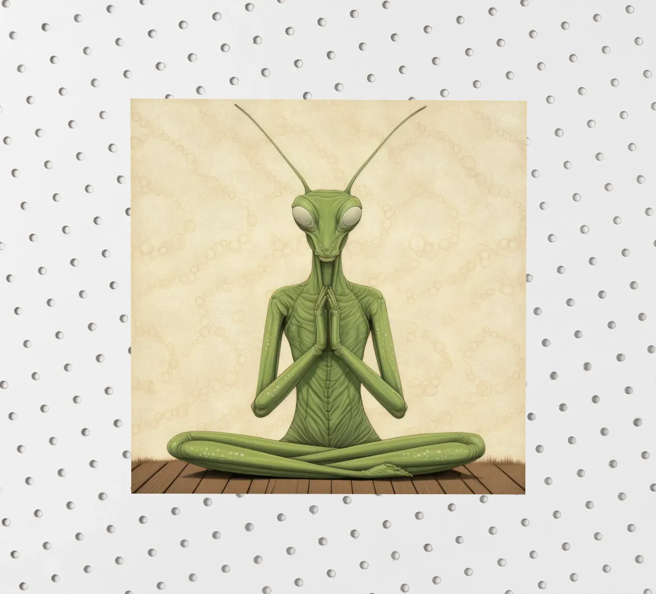 Grüne Gottesanbeterin 3 Sticker von Minimal Animal Art