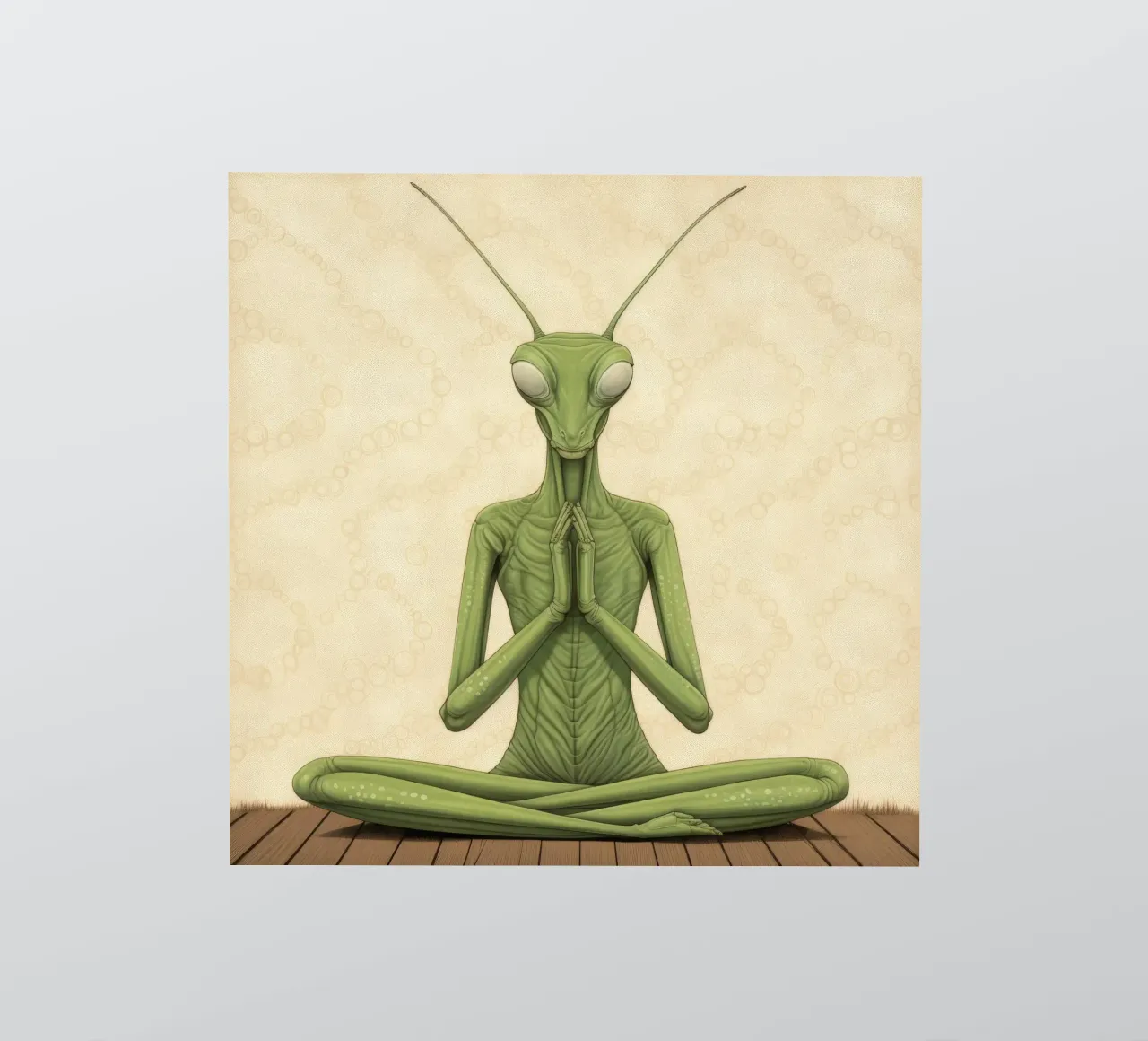 Grüne Gottesanbeterin 3 Sticker von Minimal Animal Art
