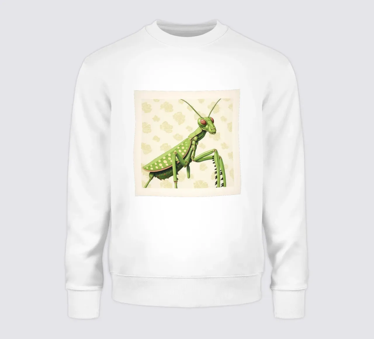 Mantide religiosa verde 4 felpa da Minimal Animal Art