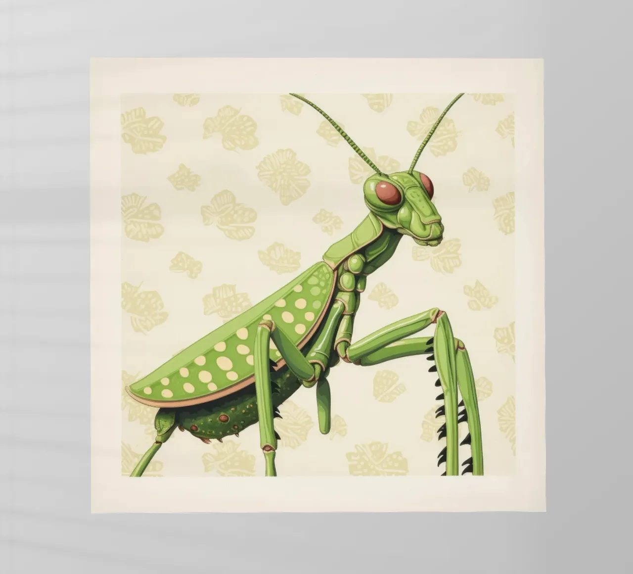 Mantide religiosa verde 4 pellicola backlit da Minimal Animal Art