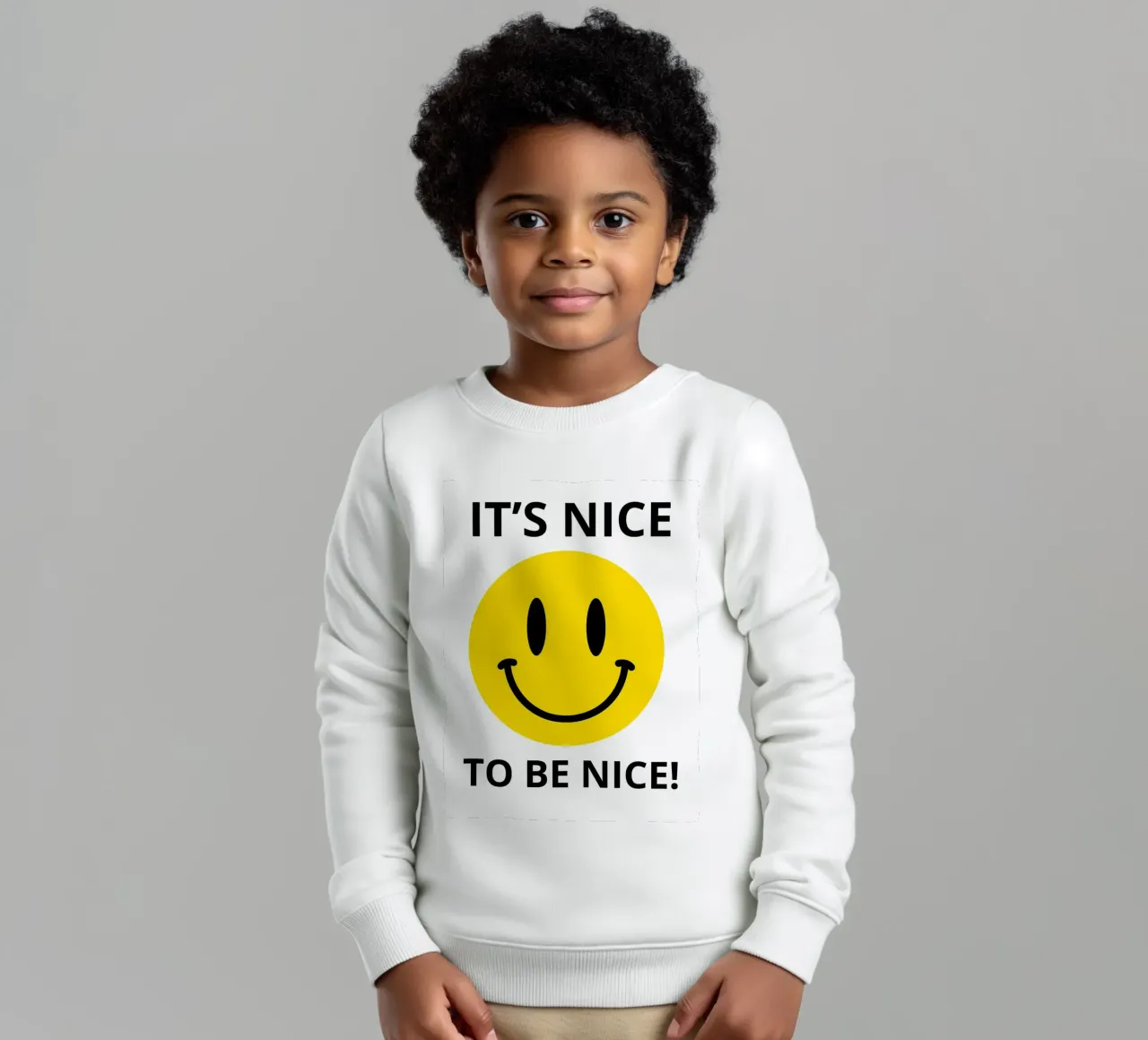 IT'S NICE TO BE NICE! felpa bambino da edsonramosart