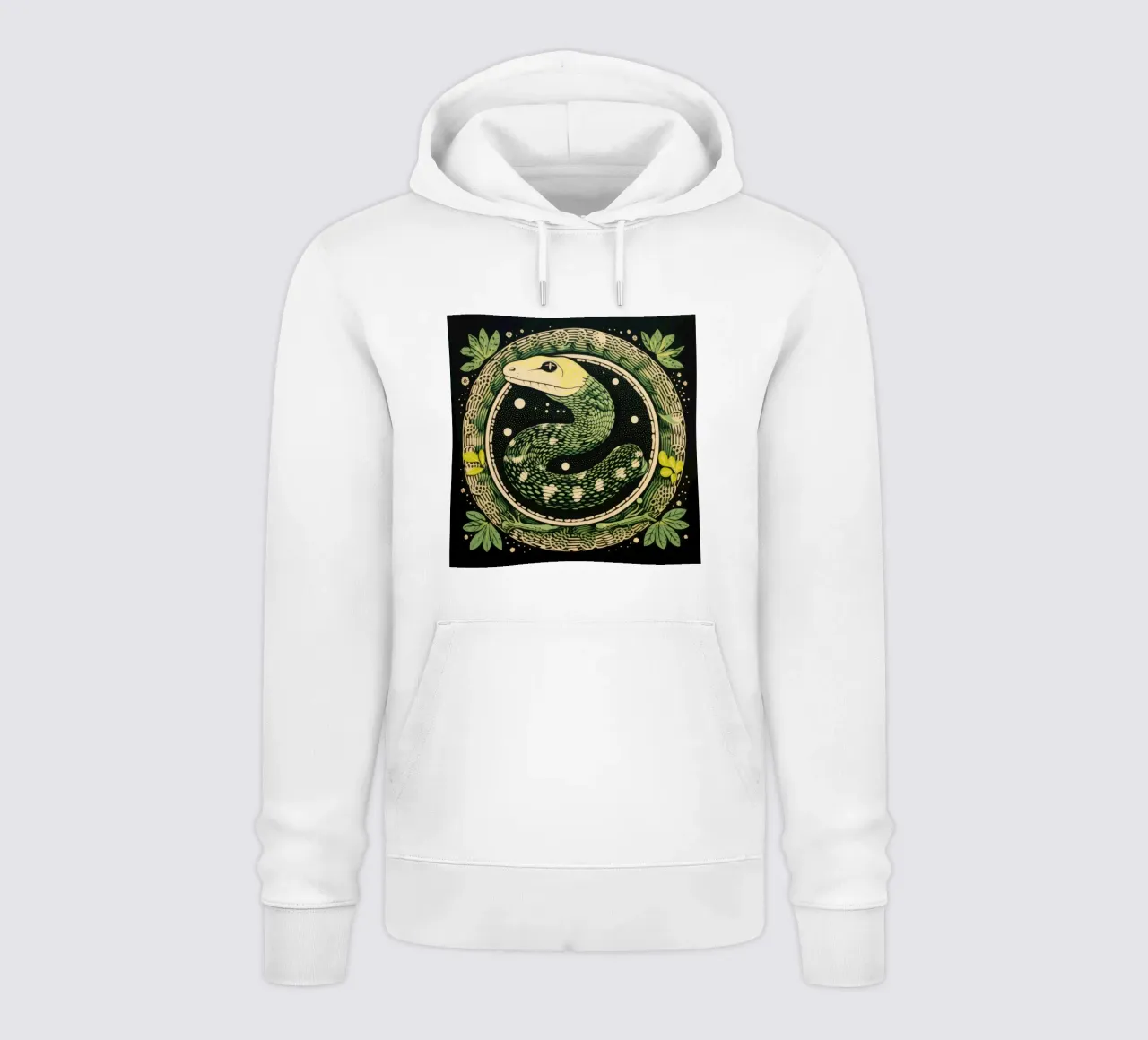 Python vert sweat à capuche de Minimal Animal Art