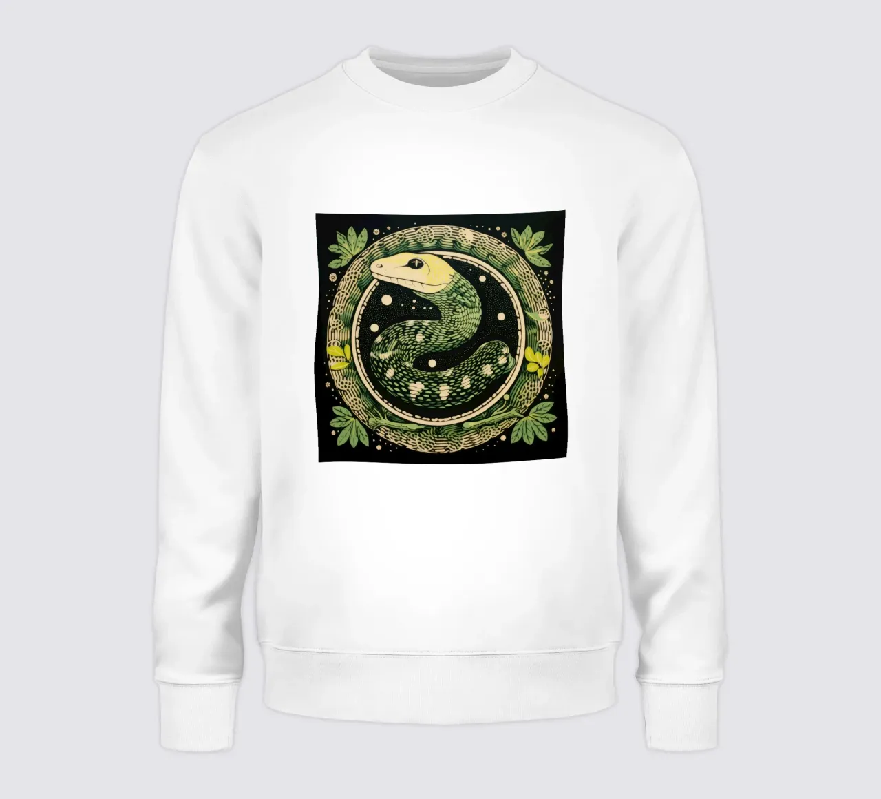 Pitón verde 1 sudadera de Minimal Animal Art