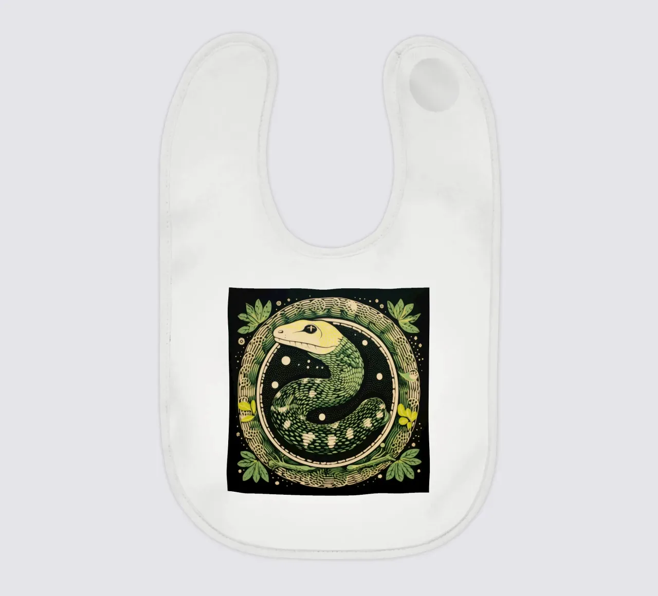 Green Python Babylätzchen von Minimal Animal Art