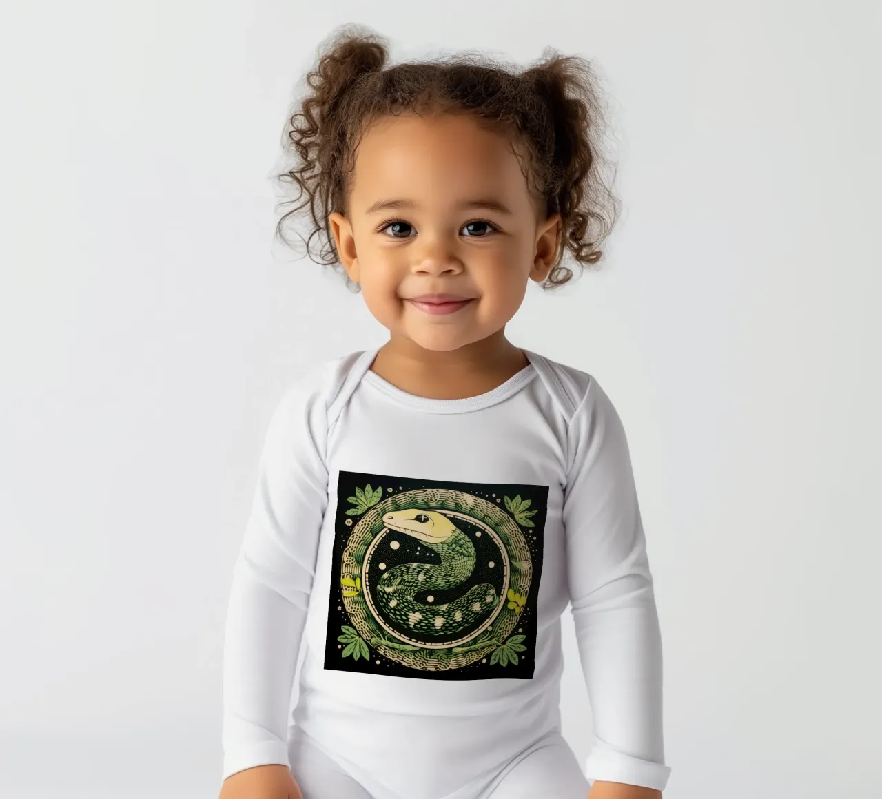 Green Python body manches longues de Minimal Animal Art