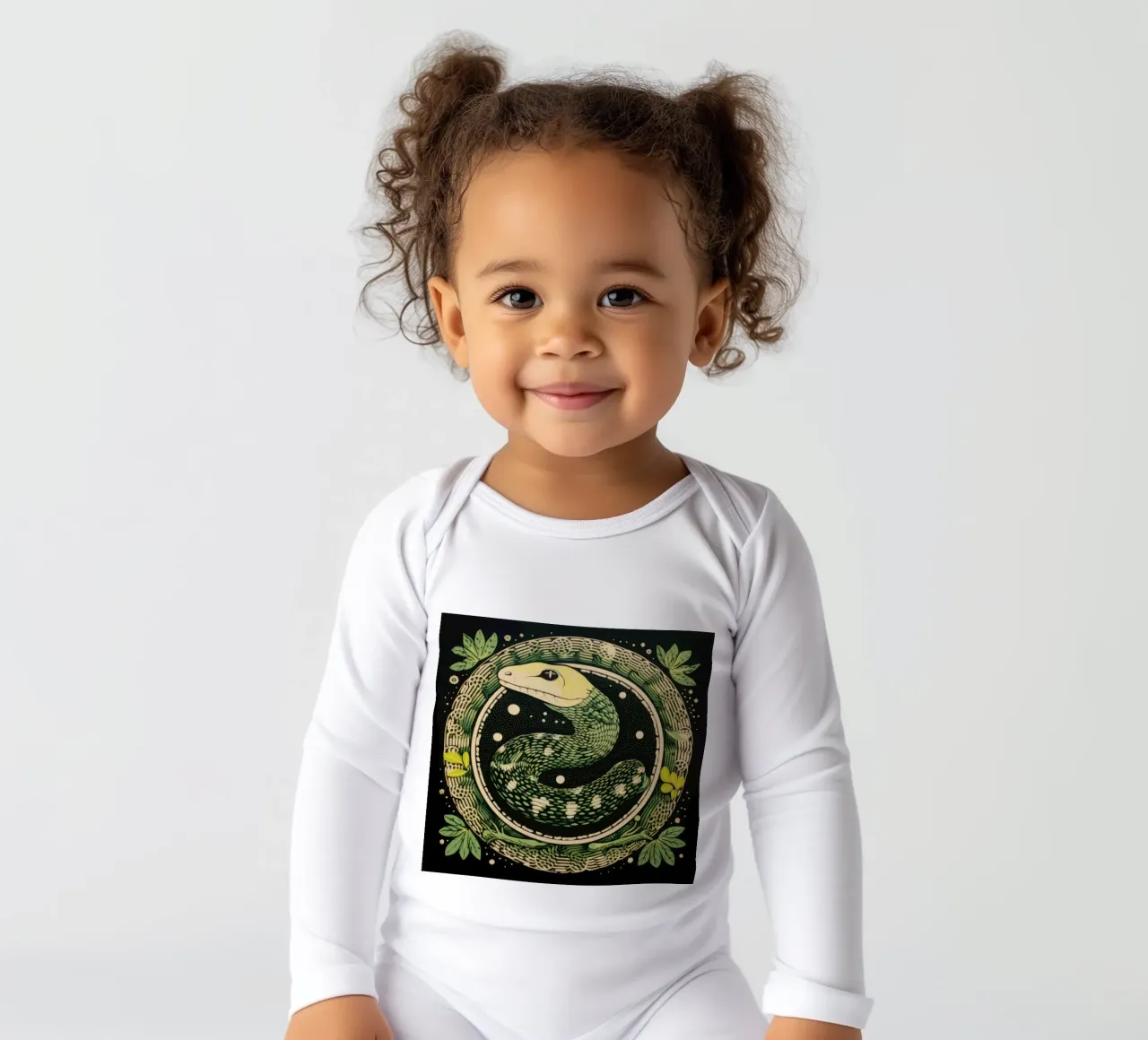 Green Python body manches longues de Minimal Animal Art