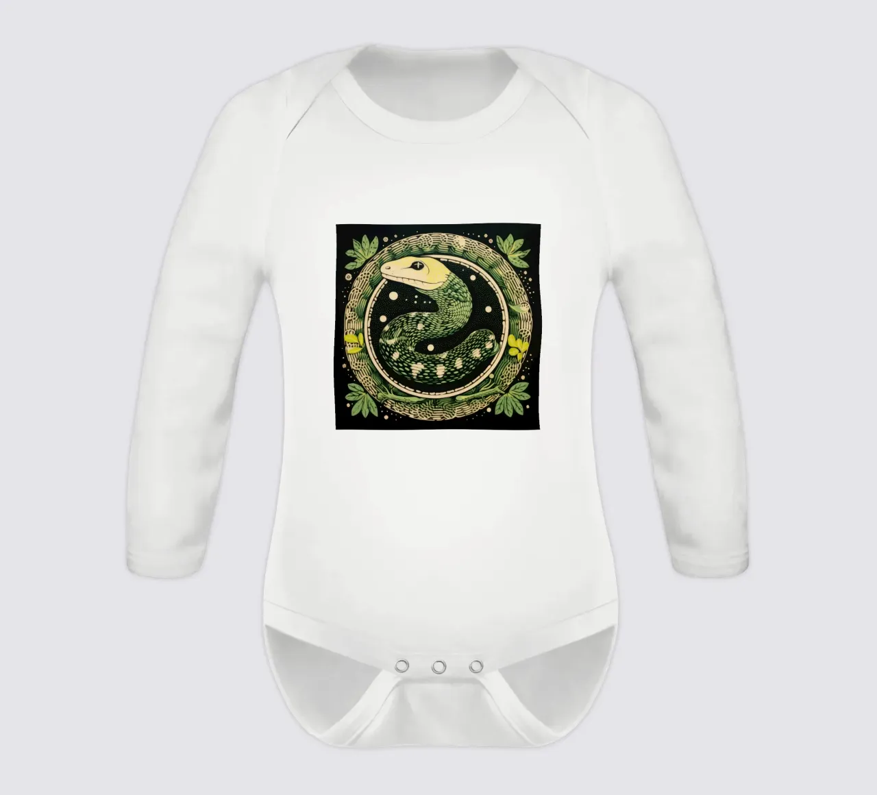Green Python body manches longues de Minimal Animal Art