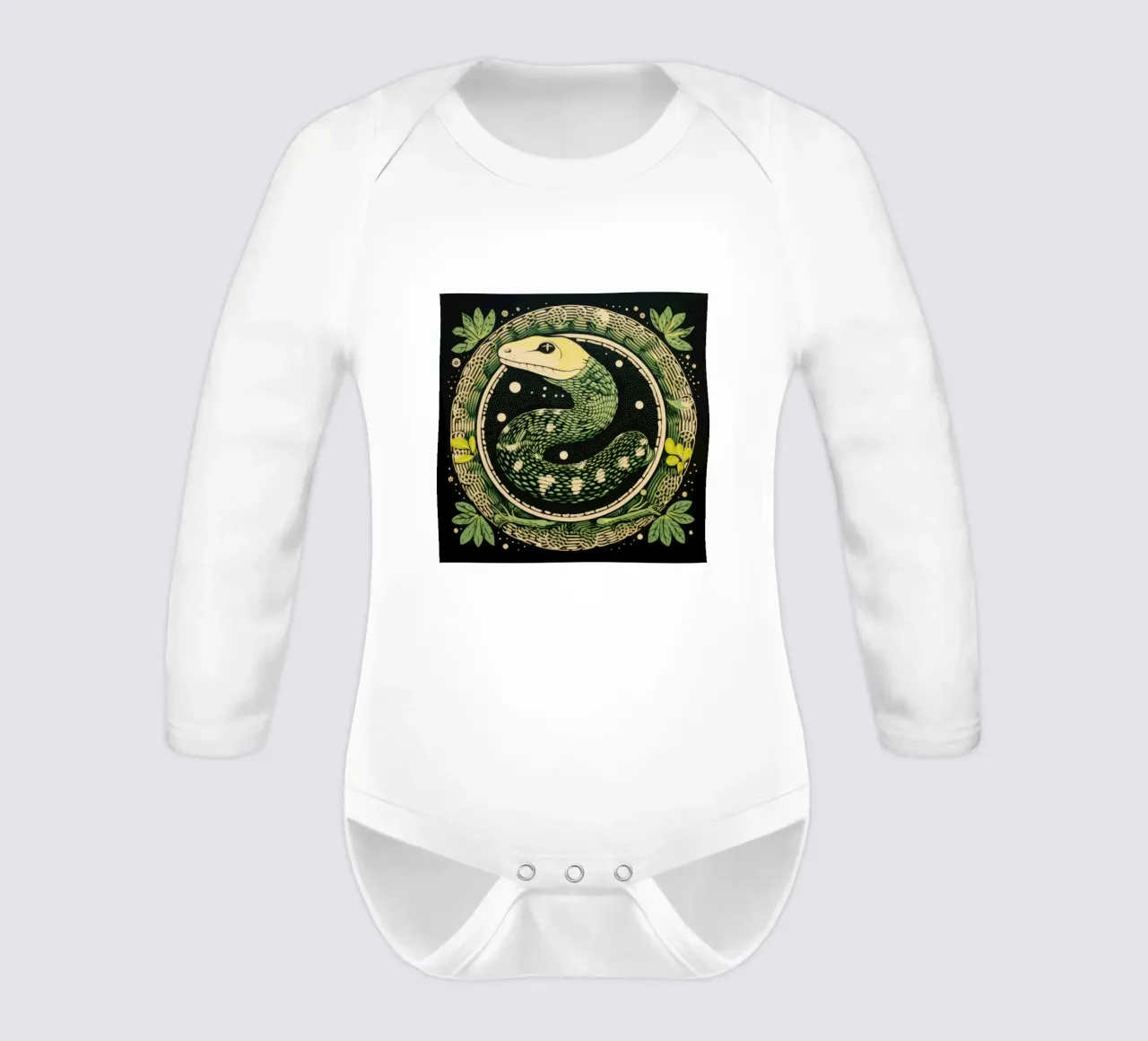 Green Python body manches longues de Minimal Animal Art