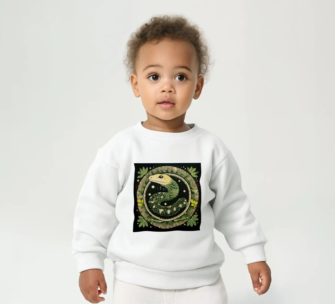 Green Python sweat pour bébé de Minimal Animal Art