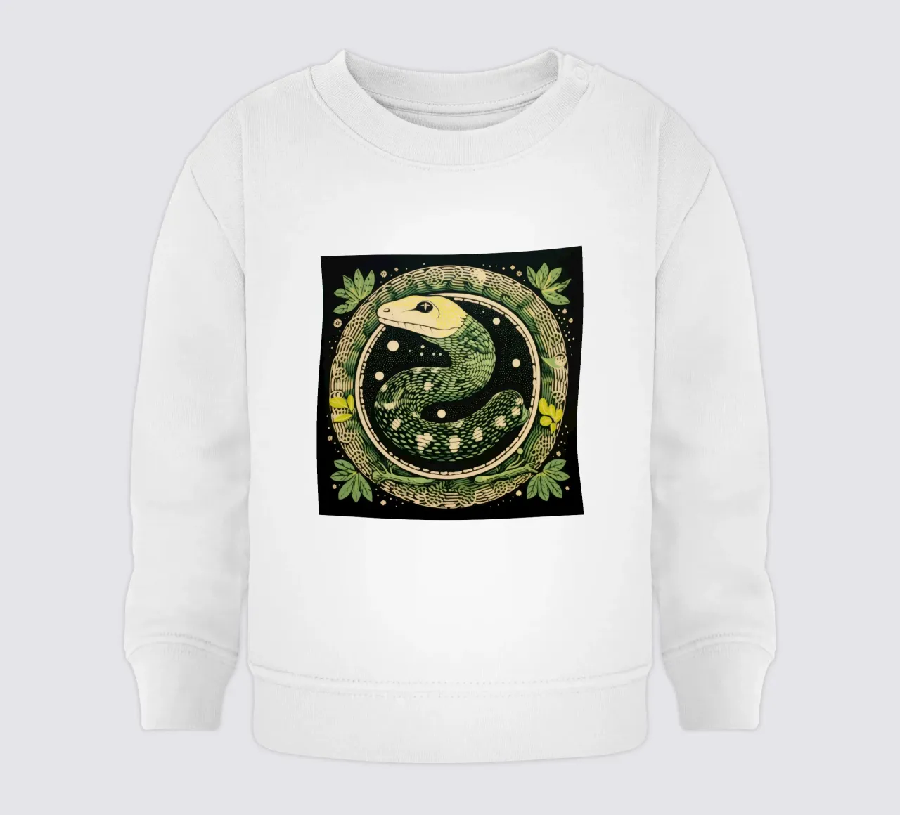 Grüne Python 1 Baby Sweatshirt von Minimal Animal Art
