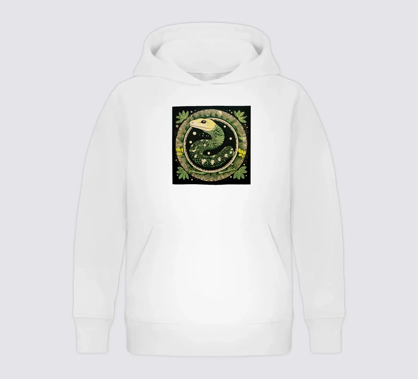 Green Python kinder hoodie van Minimal Animal Art