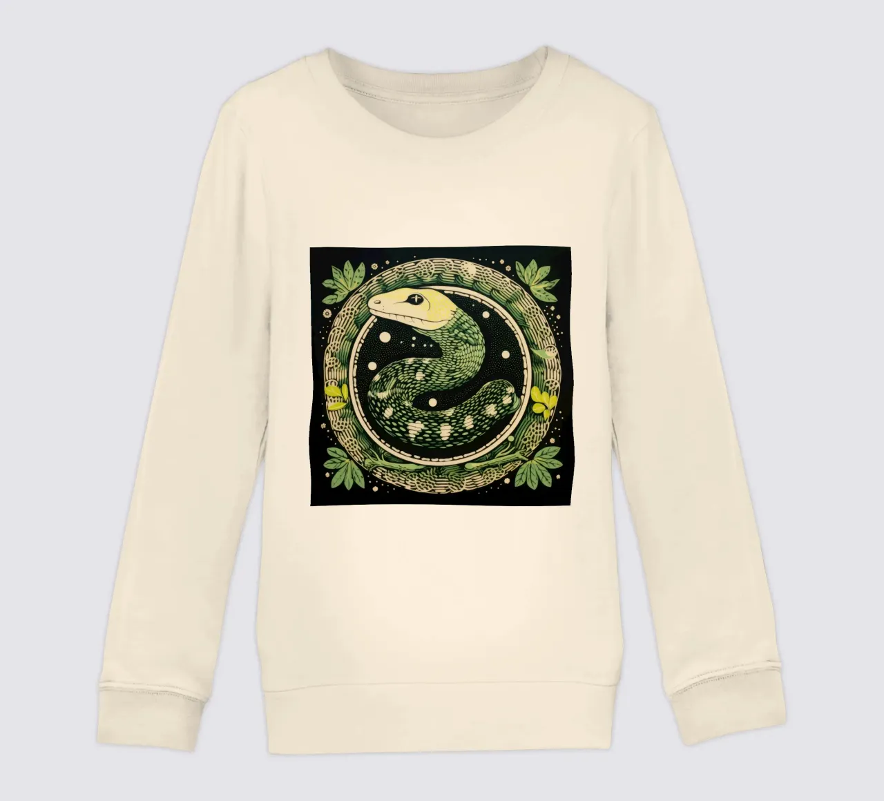 Green Python Kinder Sweatshirt von Minimal Animal Art
