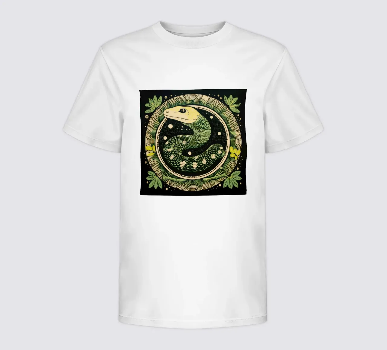 Green Python t-shirt enfant de Minimal Animal Art
