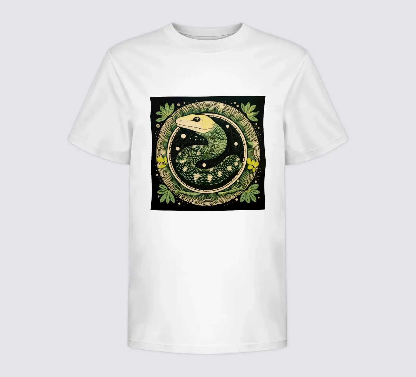Green Python kinder t-shirt van Minimal Animal Art