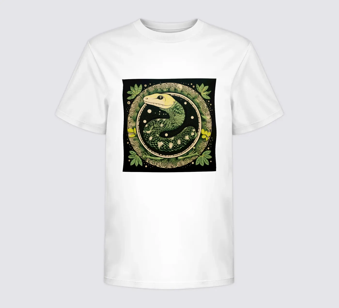 Green Python kinder t-shirt van Minimal Animal Art