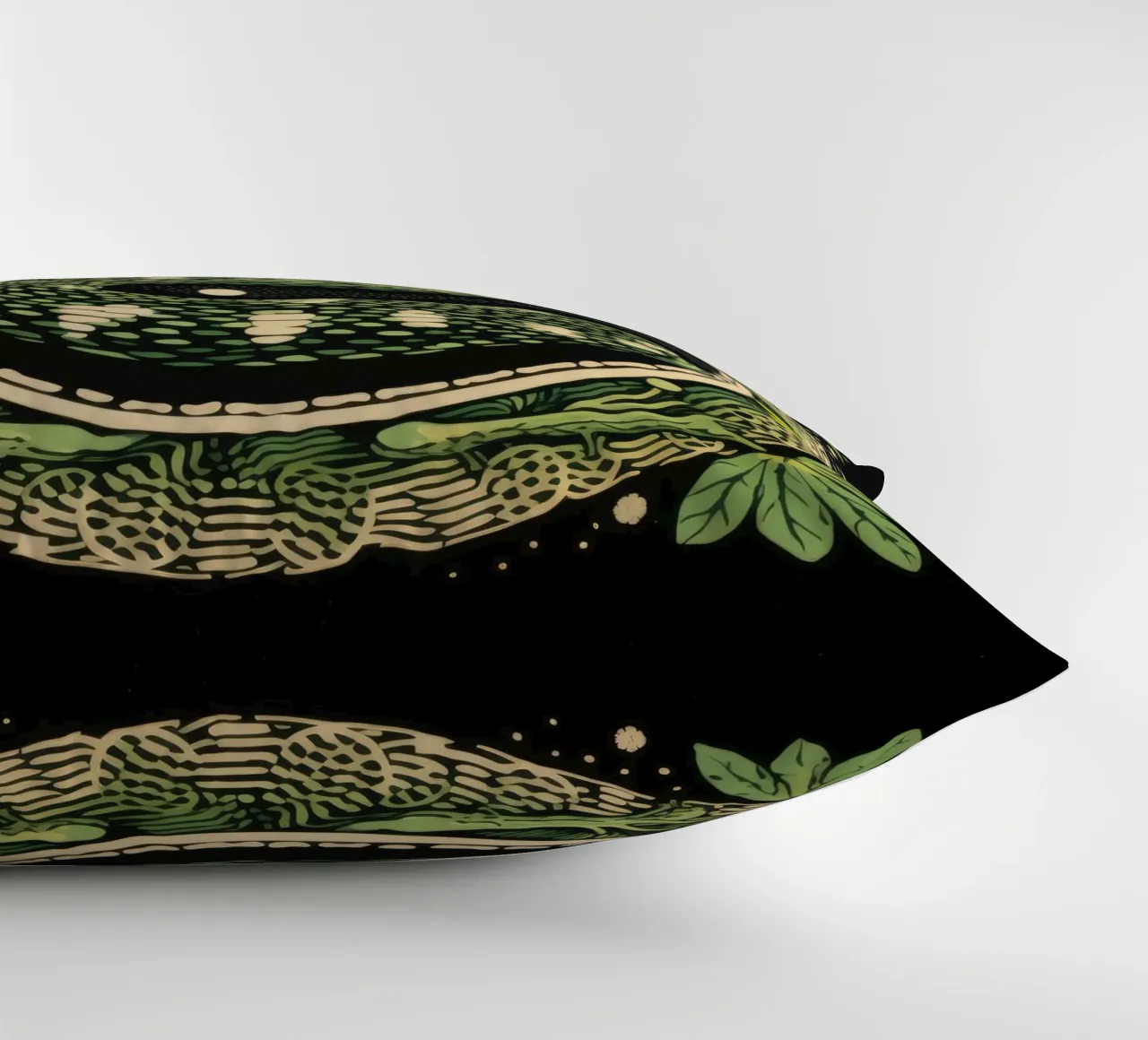 Python vert 1 coussin de Minimal Animal Art