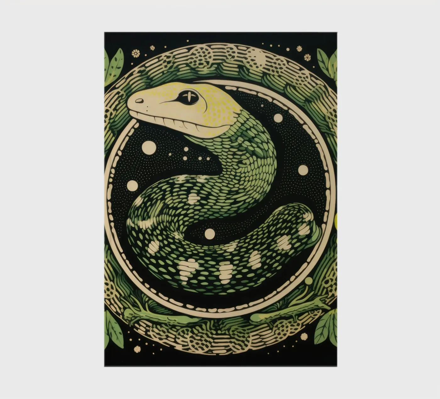 Green Python diario da Minimal Animal Art