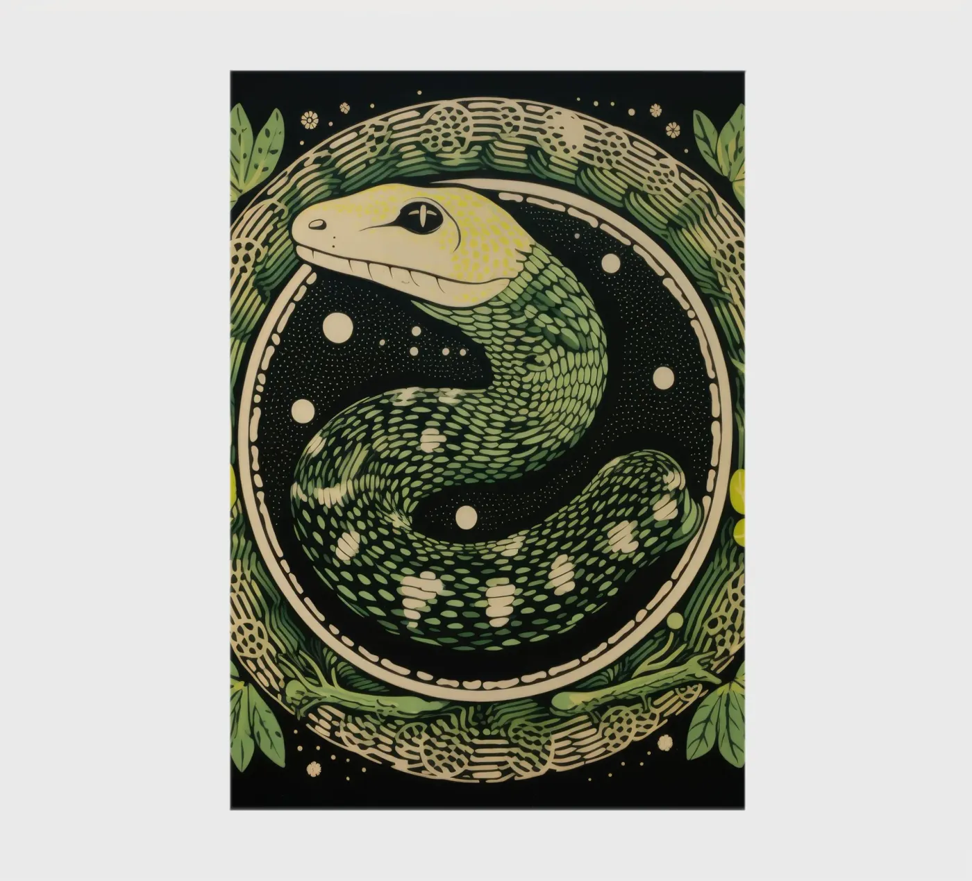 Green Python diario da Minimal Animal Art